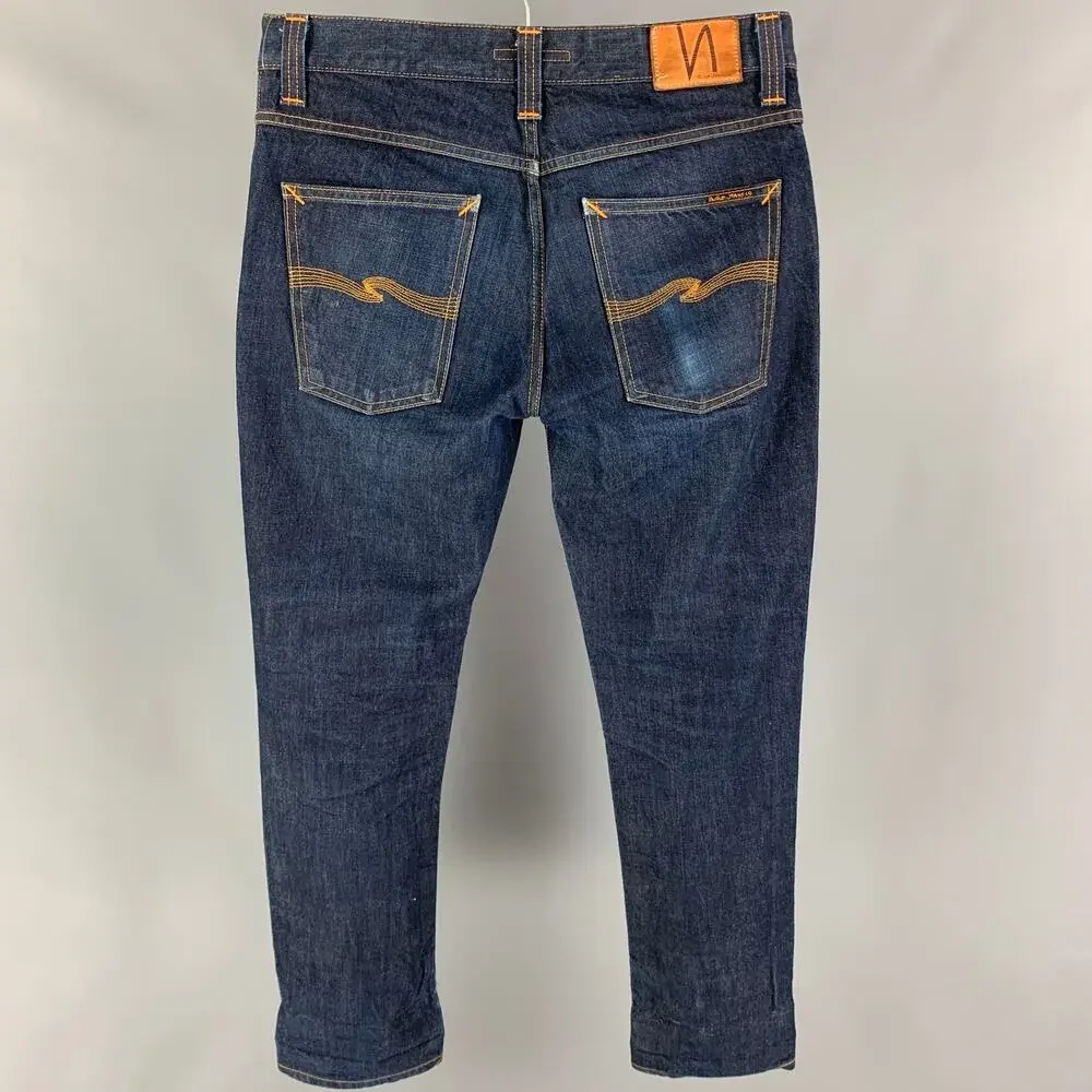 NUDIE JEANS Size 32 Blue Cotton Skinny Jeans